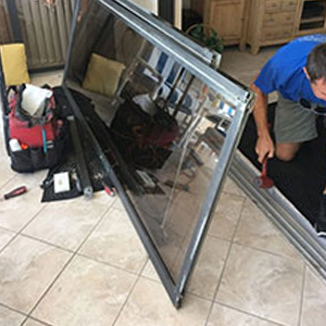 sliding glass door frame repair Mayflower Village